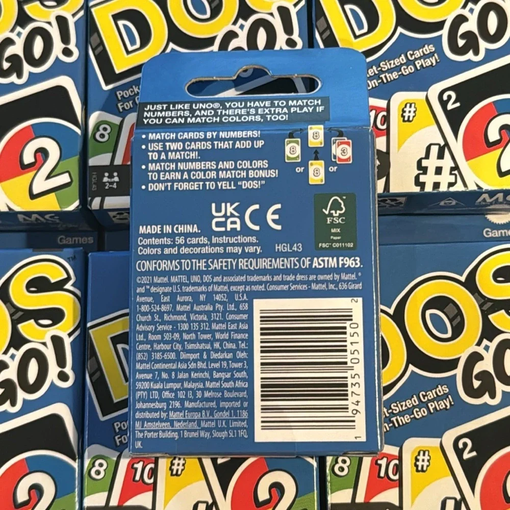 DOS GO! POCKET SIZED CARDS FOR ON-THE-GO PLAY fun card games party